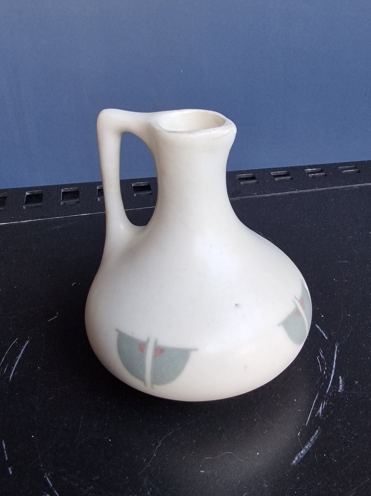 De DISTEL Amsterdam Pottery Jug, Art Nouveau Geometric Design, Nienhuis (1903-1910)