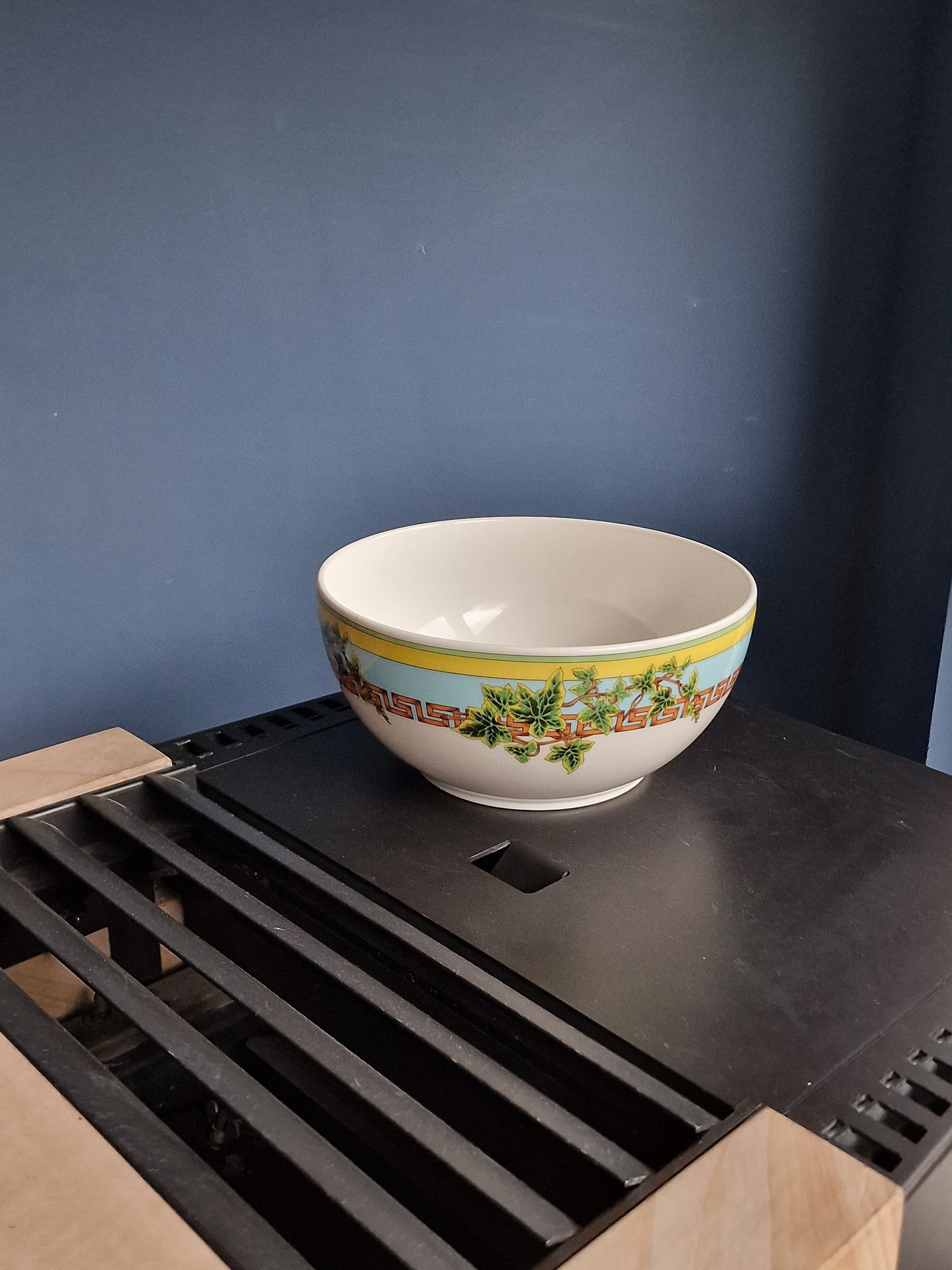 XXL Versace Rosenthal Salad Bowl, Ivy Leaves Passion Design