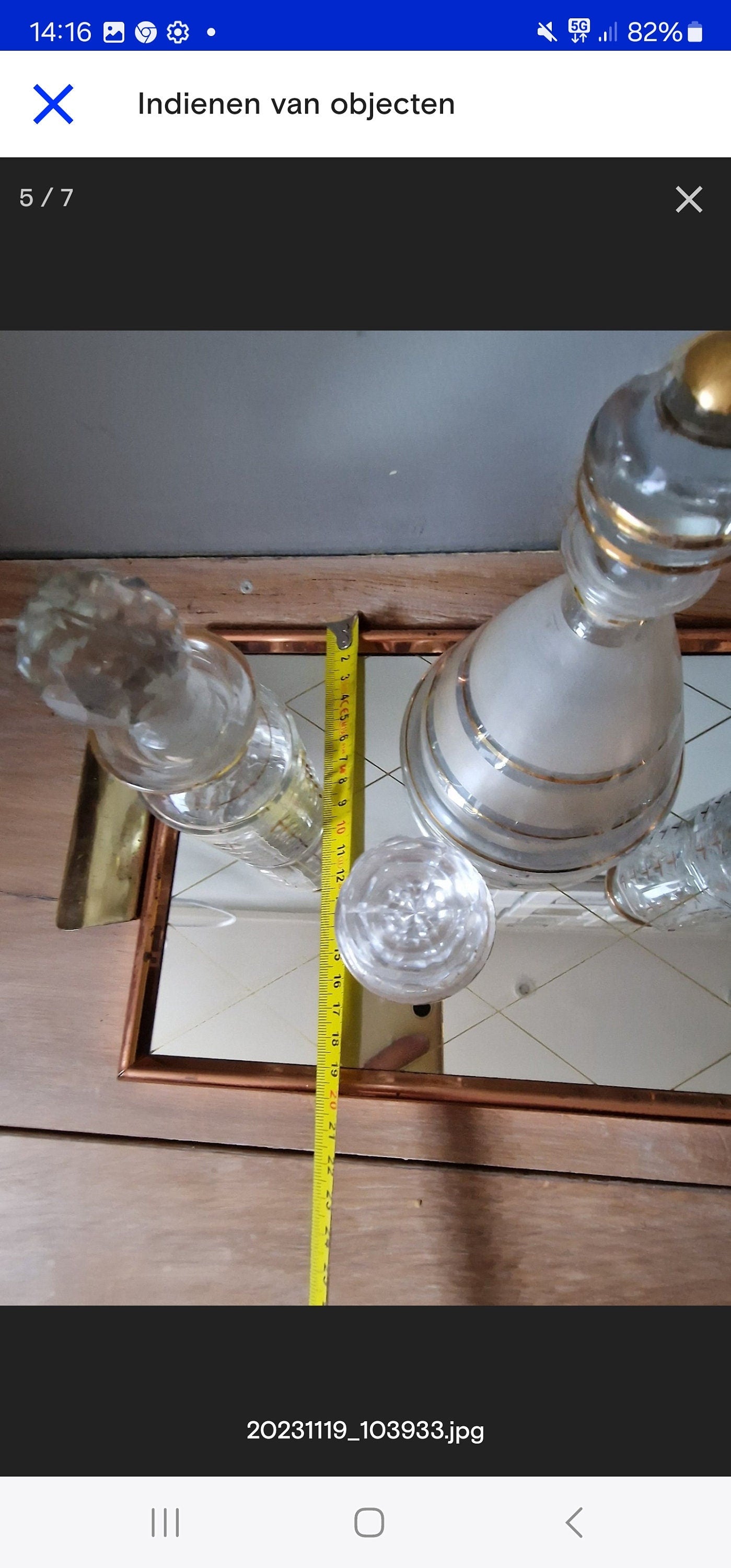 Antique French Vanity Set, Crystal Perfume Bottles, Tea Caddy