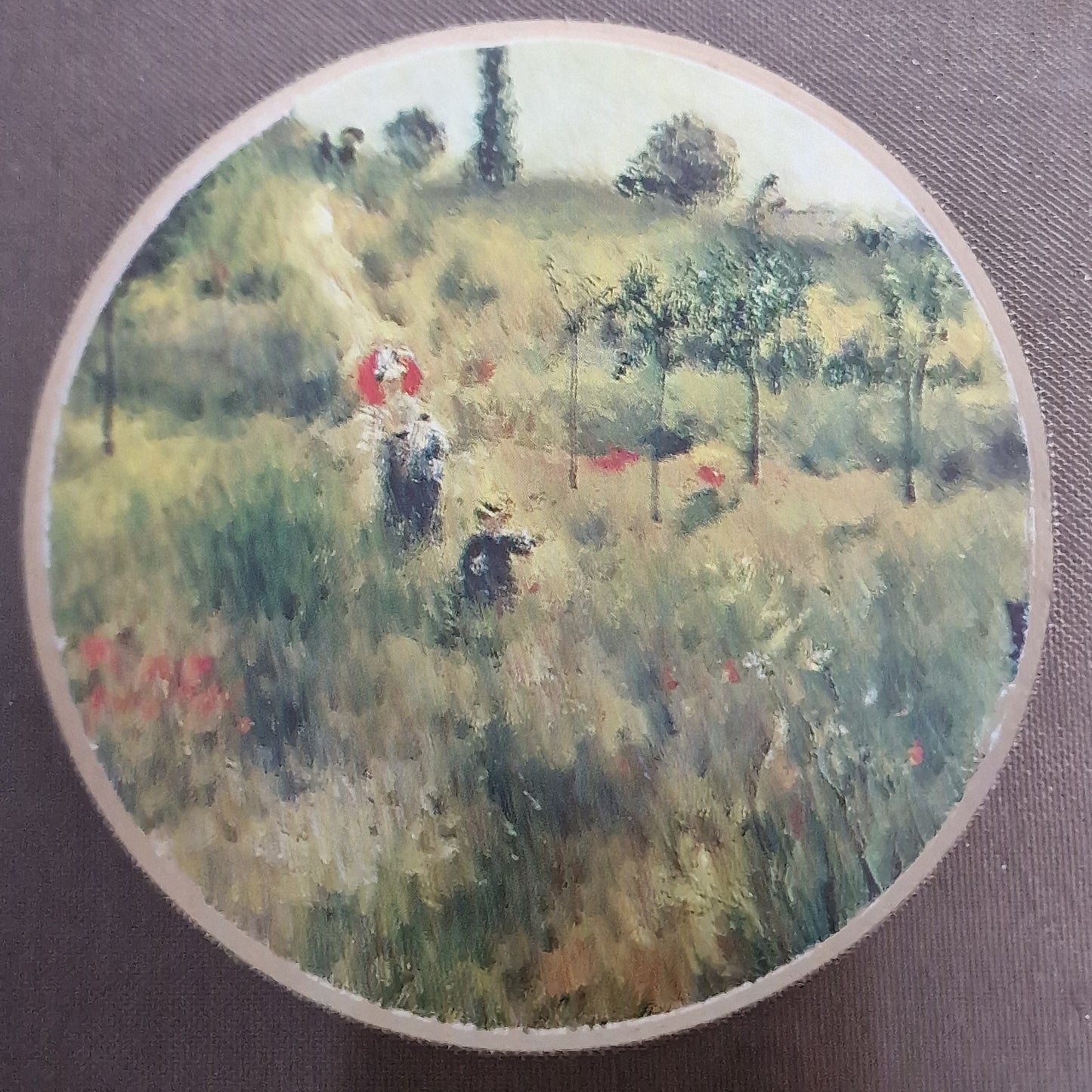 3 impressionist small framed painting, Impressionistisch kunstenaar Beek french wood, galerie messchede germany
