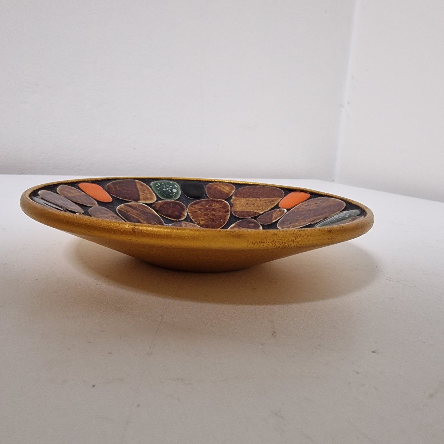 1 japanese antique plate 19th / 20th century collection stone cloisonne bordje