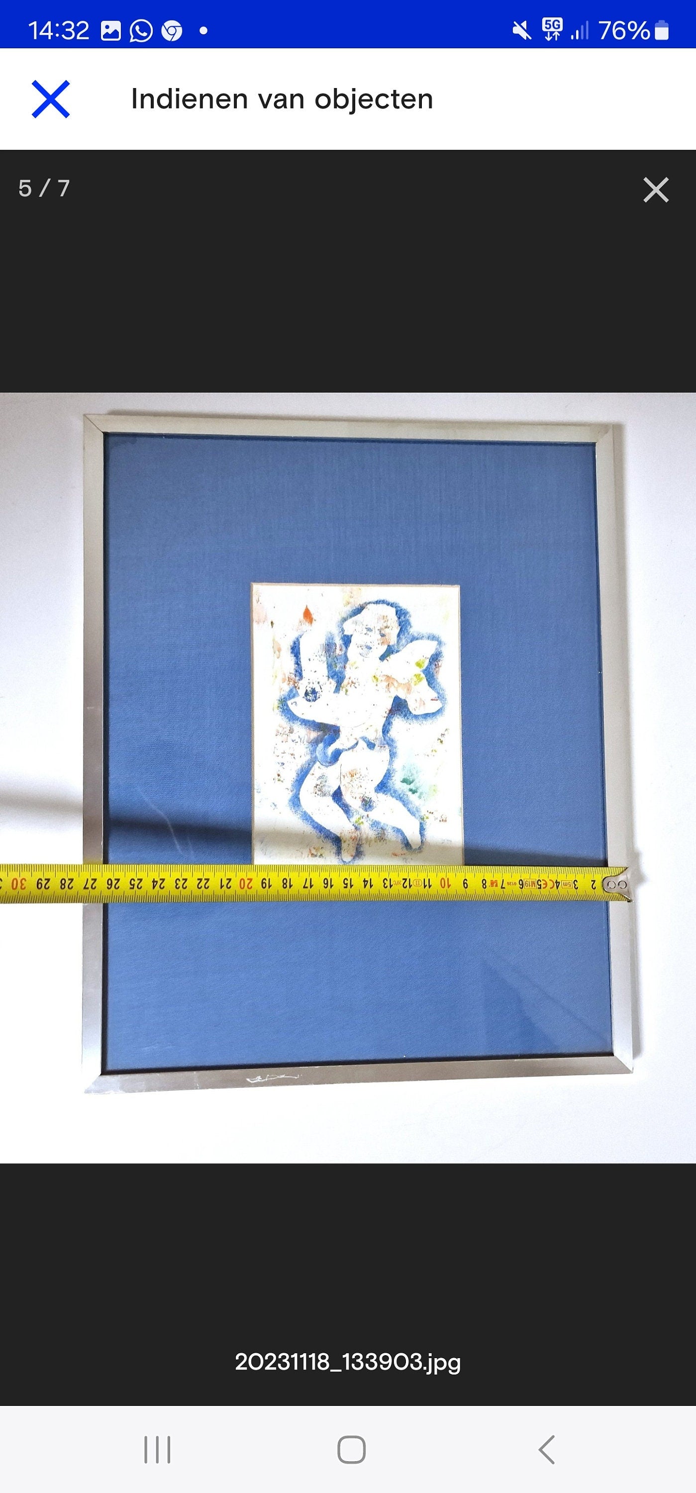Louis Meijs "Blue Christmas" Framed Dutch Art