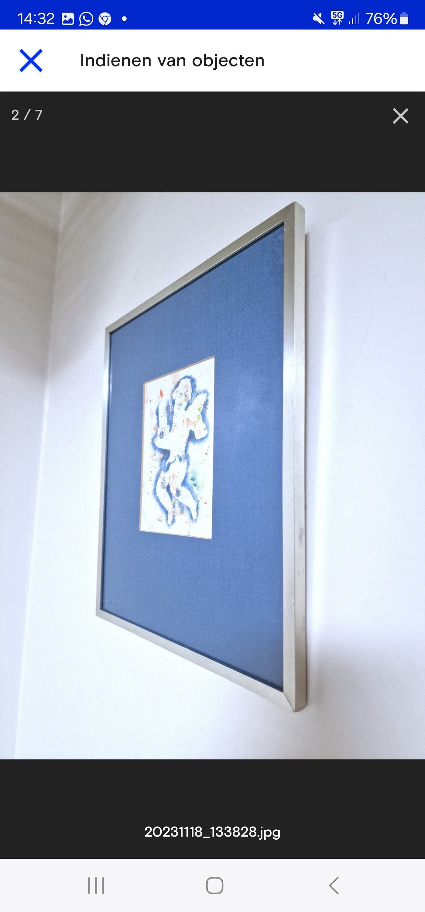Louis Meijs "Blue Christmas" Framed Dutch Art