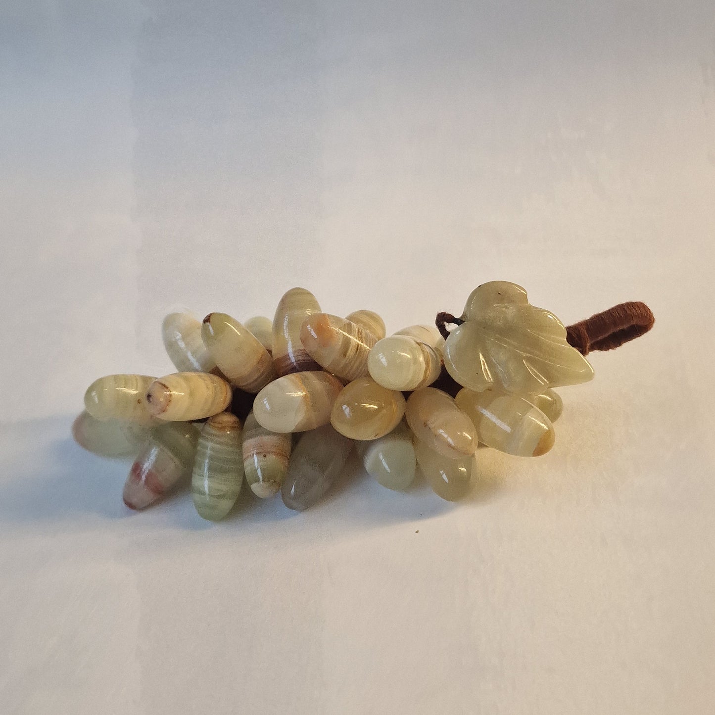 Chinese Carved Jade Grape Cluster, Mid 20th Century