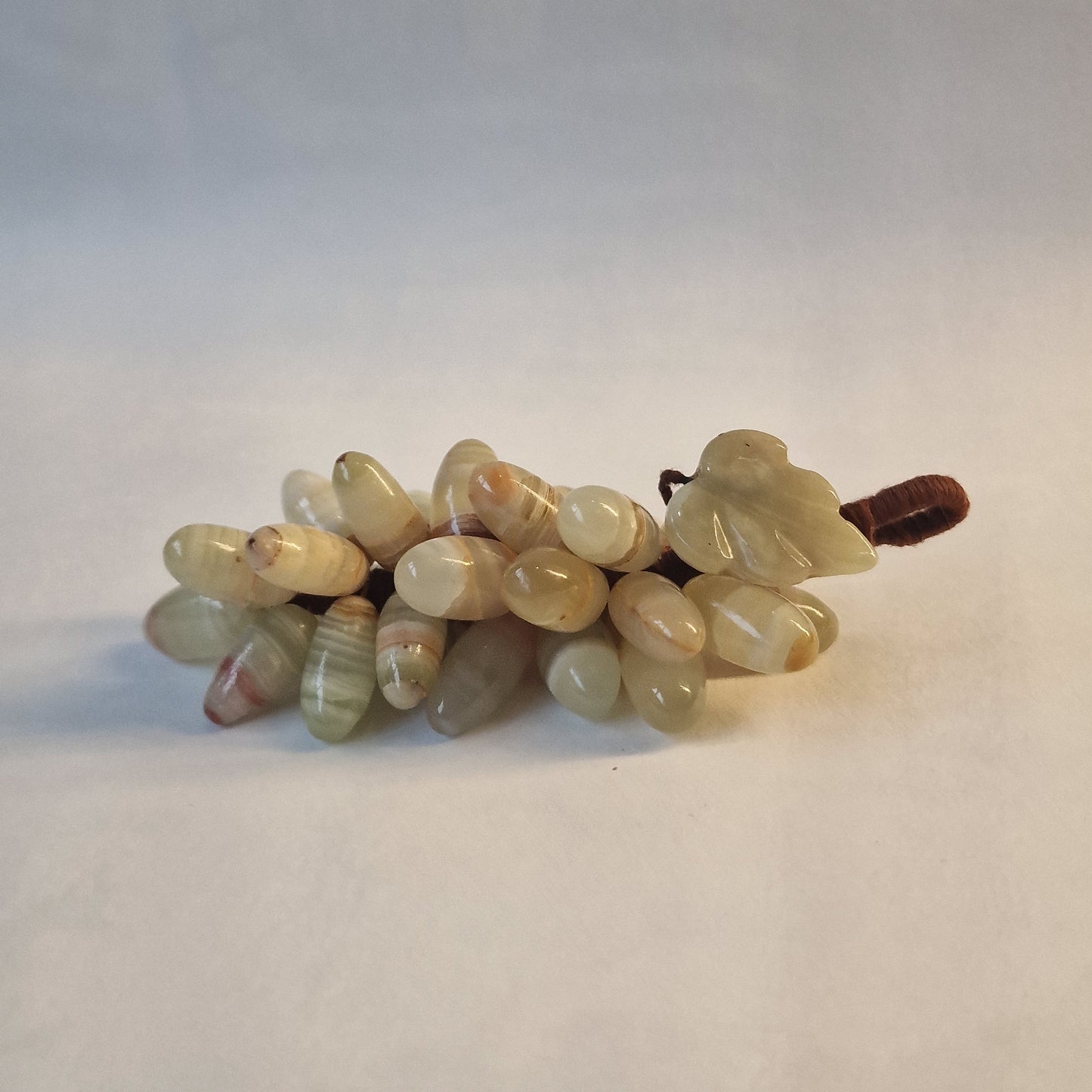 Chinese Carved Jade Grape Cluster, Mid 20th Century