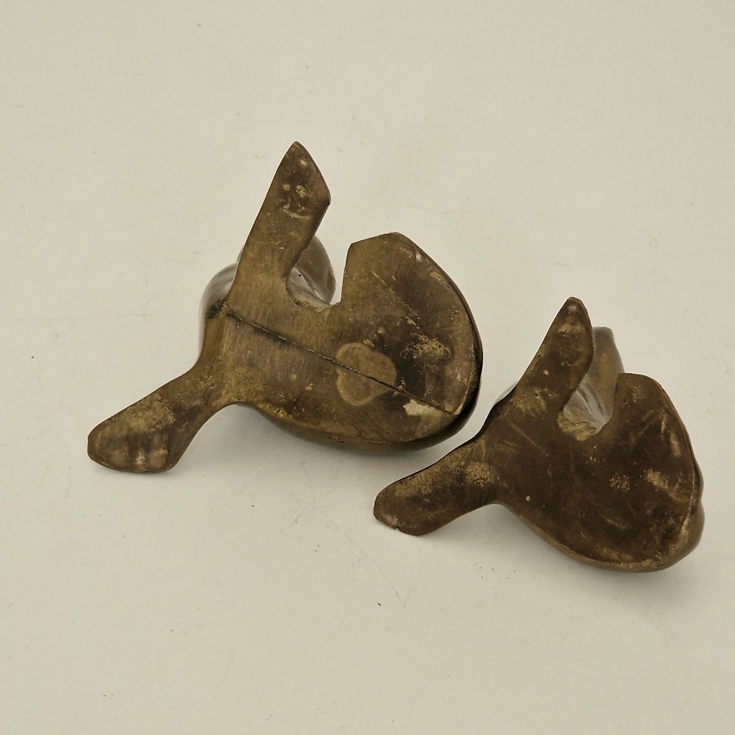 Pair of Vintage Bronze Seal Figurines