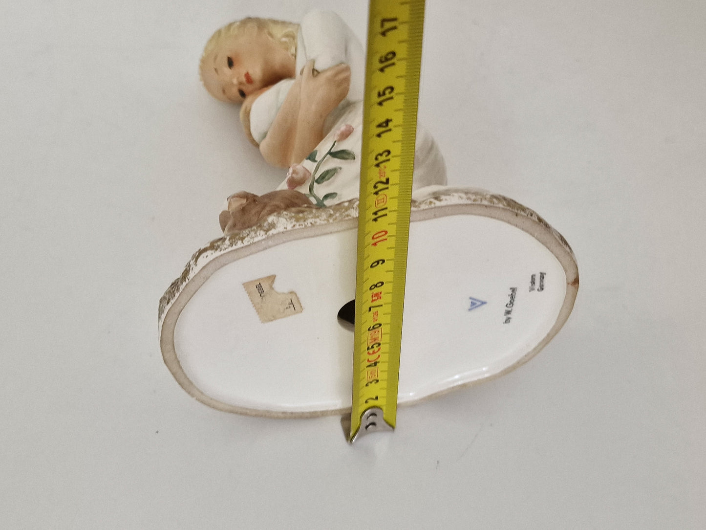 Goebel Porcelain Figurine, Young Mother with Baby and Bunny, Antique Collectible (22 cm)