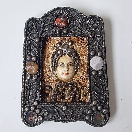 Lya Wolkowiski (1933) -  art work relief, icon ikoon Maria