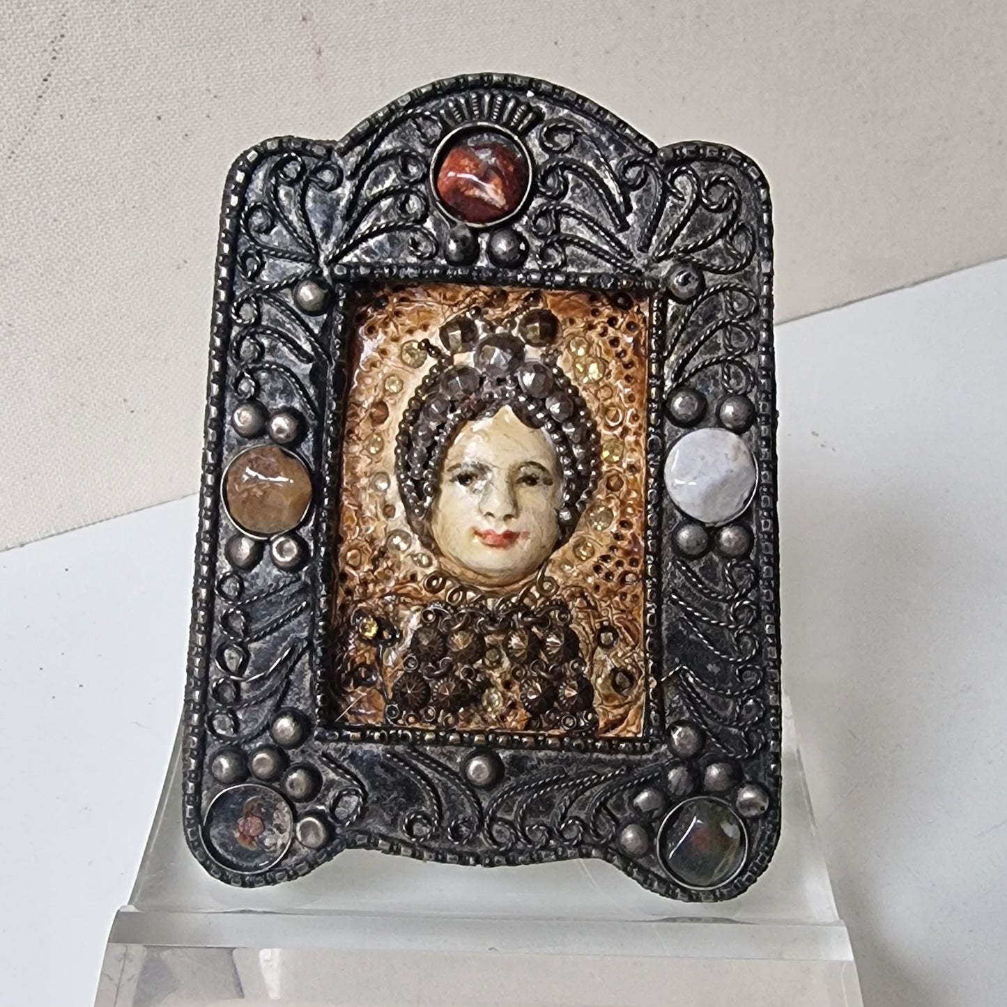 Lya Wolkowiski (1933) -  art work relief, icon ikoon Maria