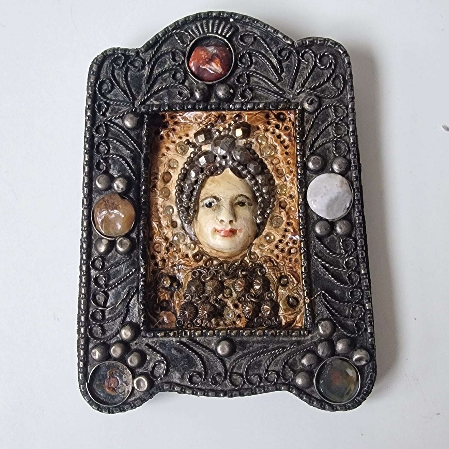 Lya Wolkowiski (1933) -  art work relief, icon ikoon Maria