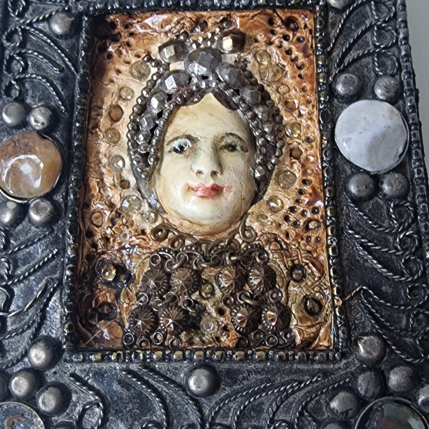 Lya Wolkowiski (1933) -  art work relief, icon ikoon Maria
