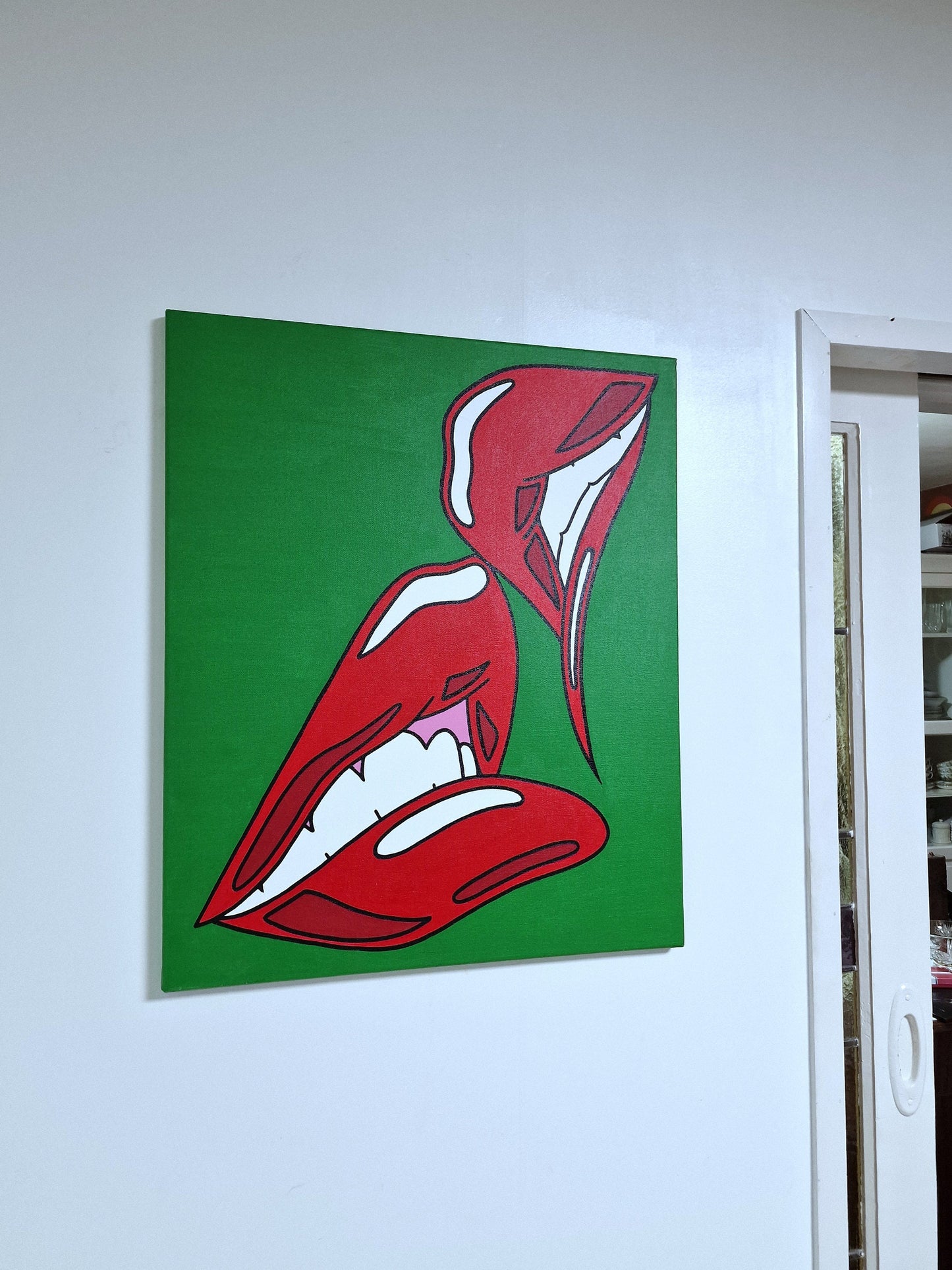 RIENKE van Turenhout Dutch Pop Art - desire , canvas painting litho