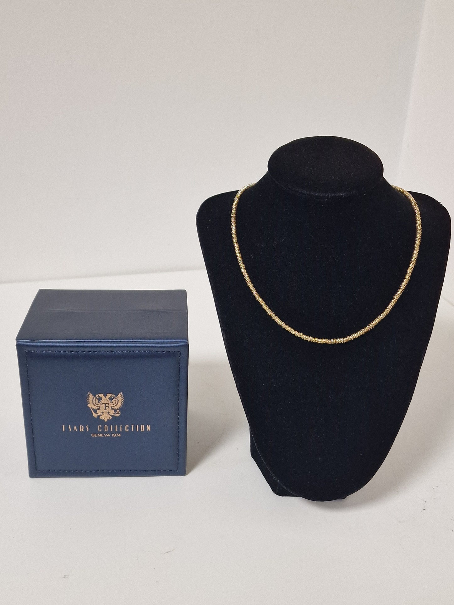 Fabergé Sterling Silver Gilded Necklace, Tsars Collection, Boxed with COA faberge