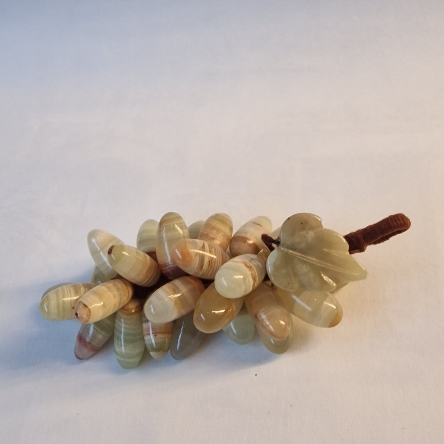 Chinese Carved Jade Grape Cluster, Mid 20th Century