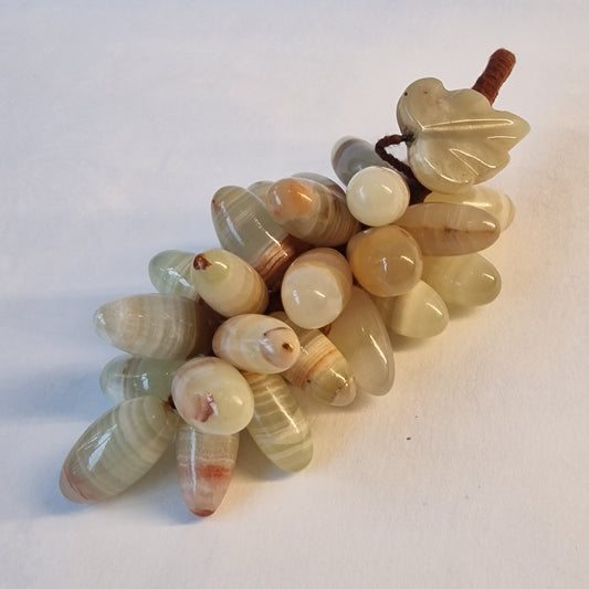 Chinese Carved Jade Grape Cluster, Mid 20th Century