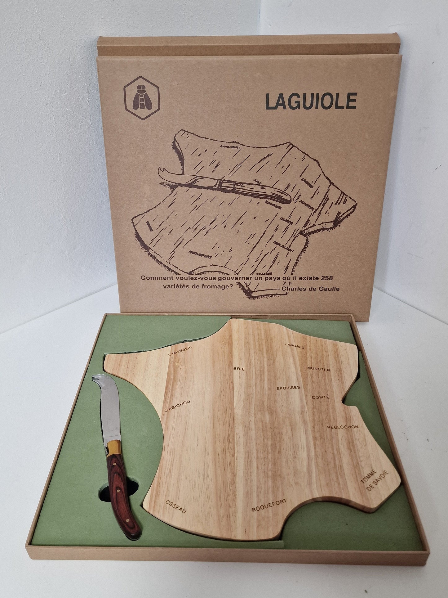 Laguiole Cheese Board with Knife, Appetizer Platter, French Borreltijd