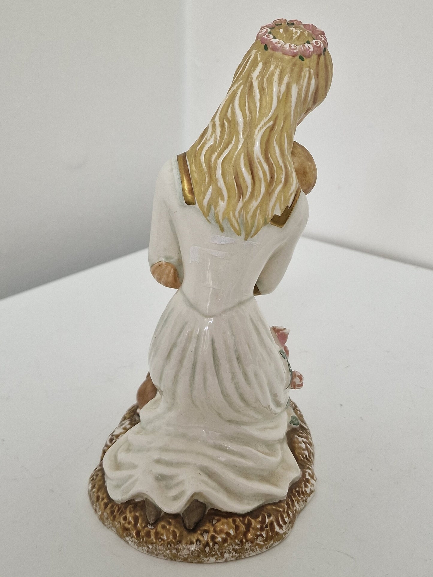 Goebel Porcelain Figurine, Young Mother with Baby and Bunny, Antique Collectible (22 cm)