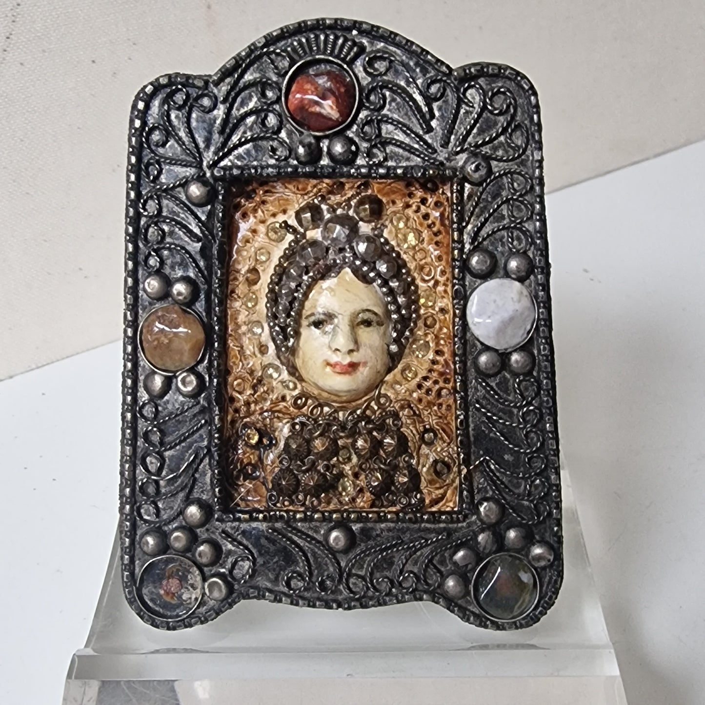 Lya Wolkowiski (1933) -  art work relief, icon ikoon Maria