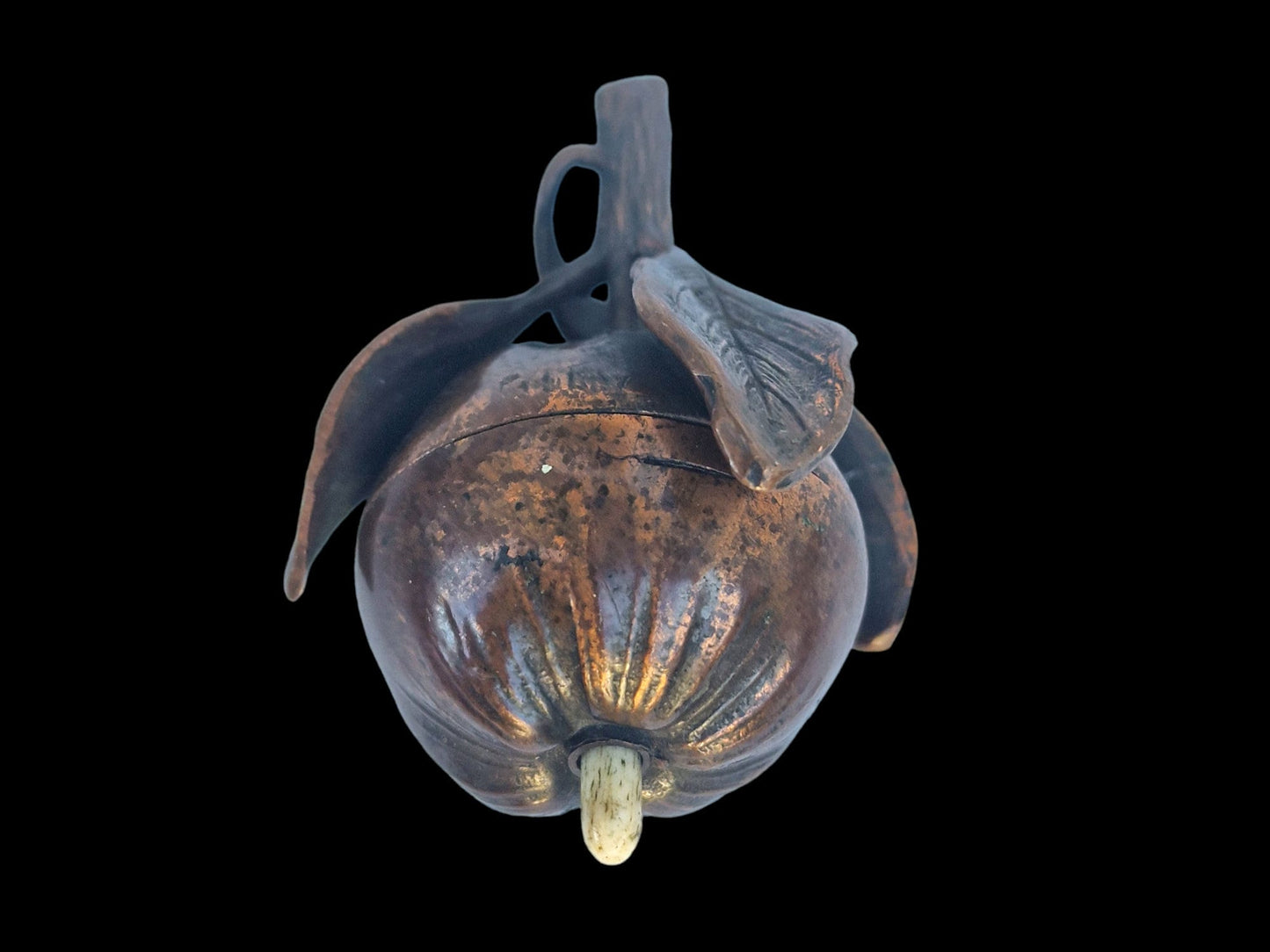 Antique Bronze Art Nouveau Butler Bell with Push Button