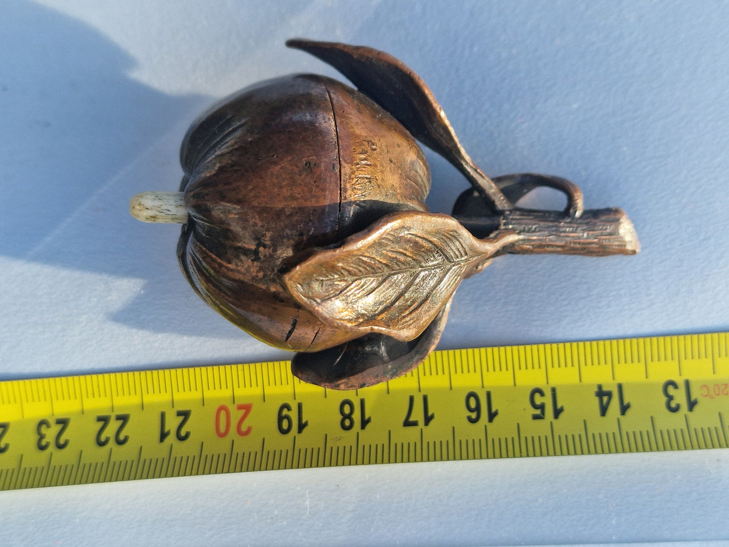 Antique Bronze Art Nouveau Butler Bell with Push Button