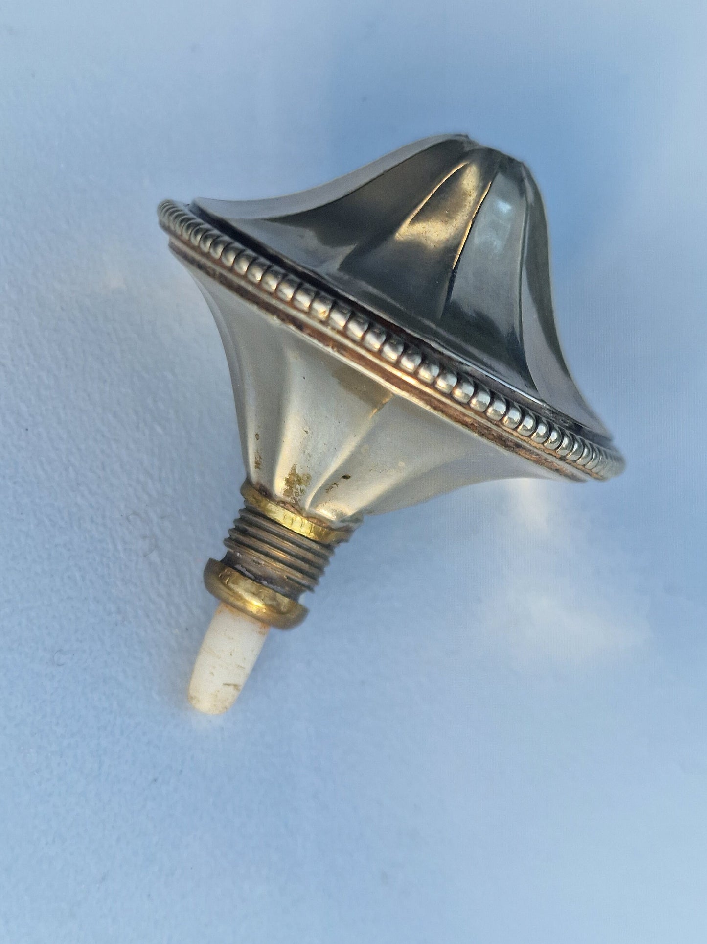Antique Art Nouveau Butler Bell, Bronze Push Button