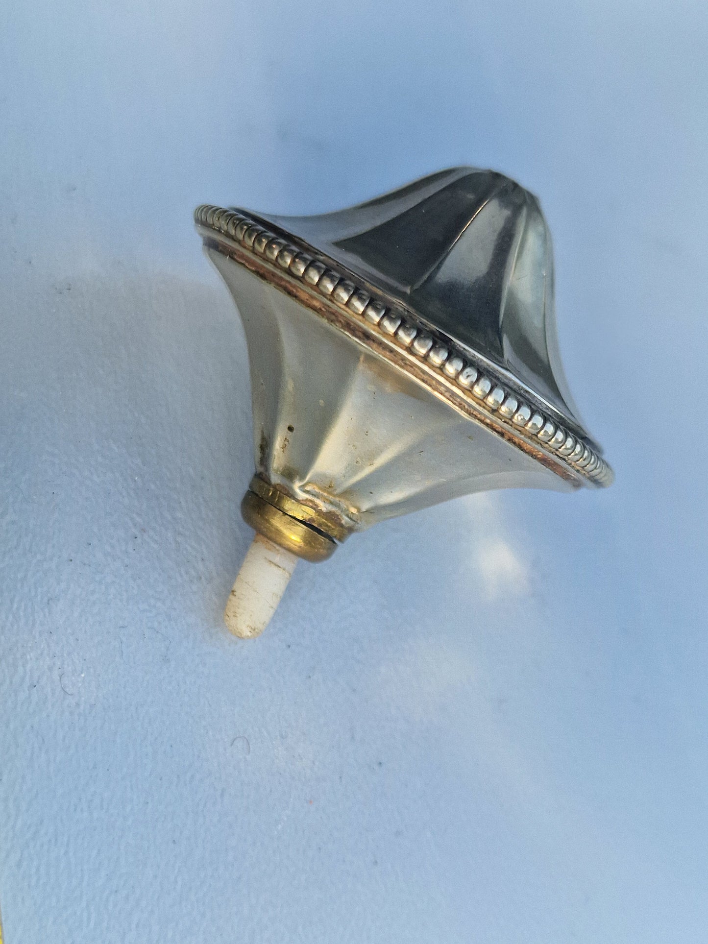 Antique Art Nouveau Butler Bell, Bronze Push Button