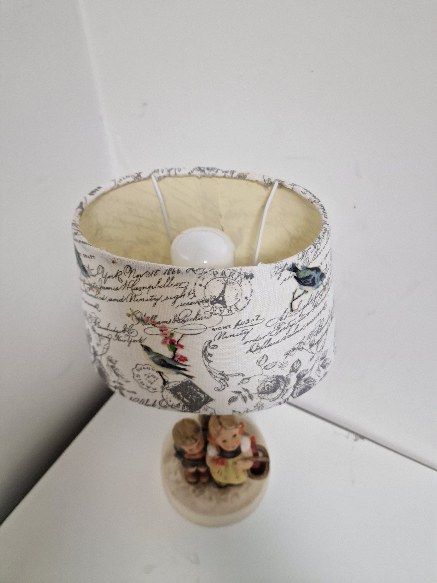 Goebel, hummel  antique biscuit porselein, gemerkt porcelain, rare figure lamp tablelamp