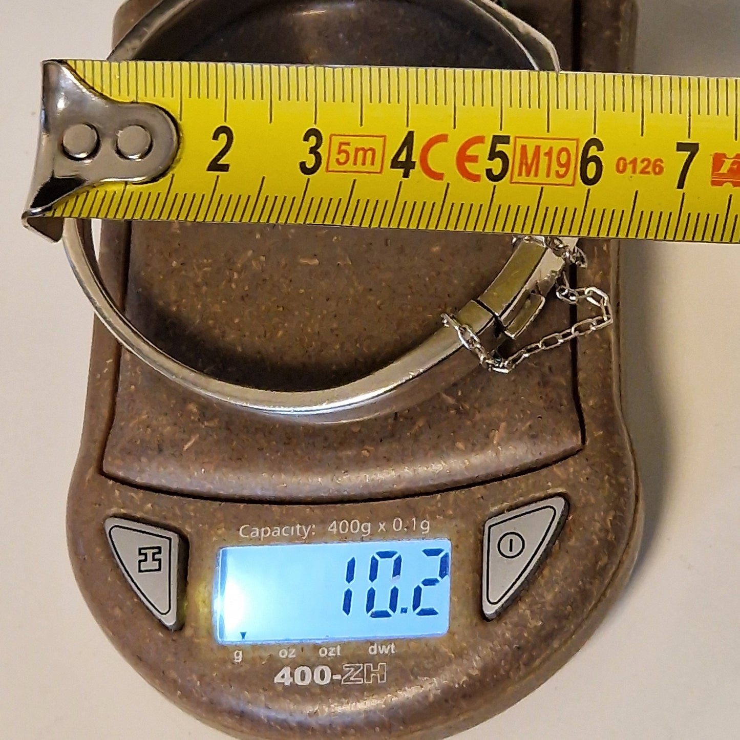 Turkoois  silver manchet bracelet massief massive, safety chain turkoise turquoise zilver  exotic armband