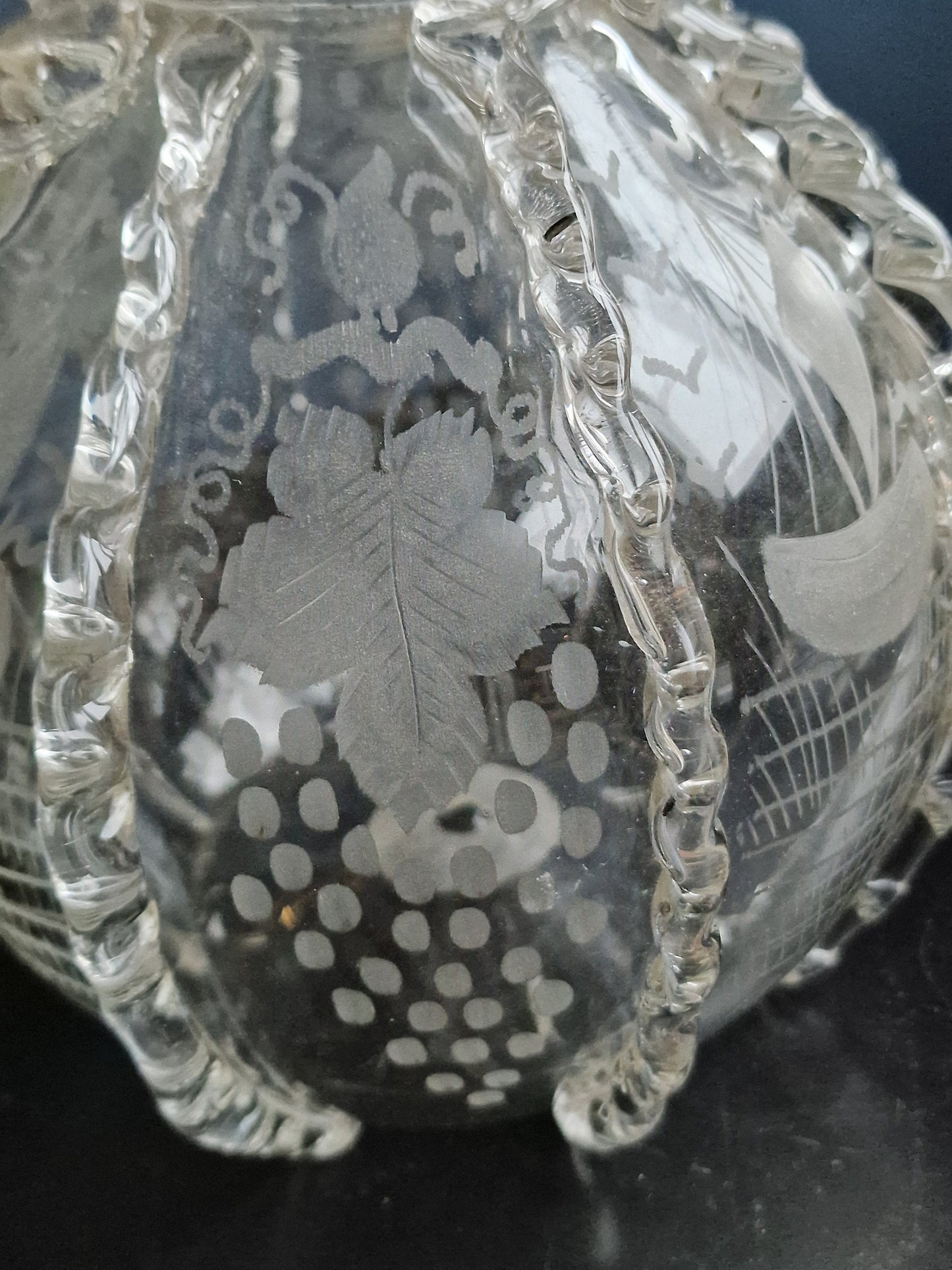 antieke Glazen bruidsfles, 19e eeuw  Hollandse friesche cultuur, dutch brides flask karaf