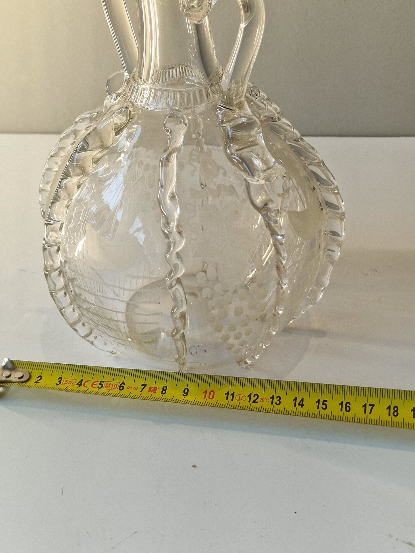 antieke Glazen bruidsfles, 19e eeuw  Hollandse friesche cultuur, dutch brides flask karaf
