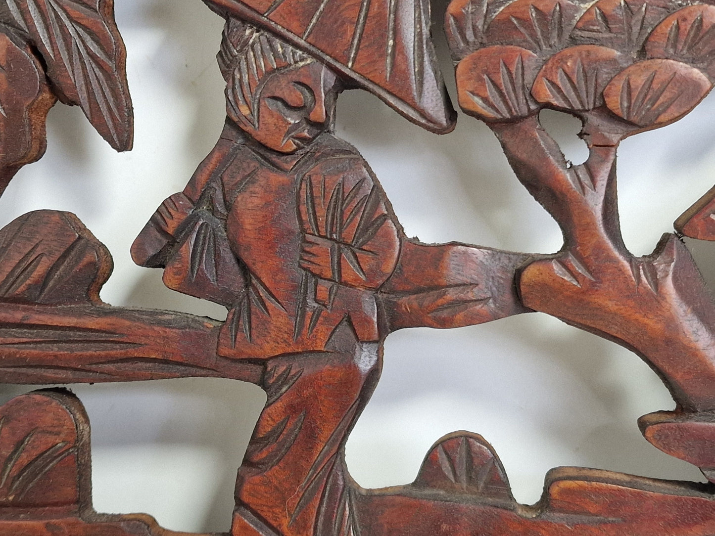 Antique Chinese Wood Carving Panel, Republic Era