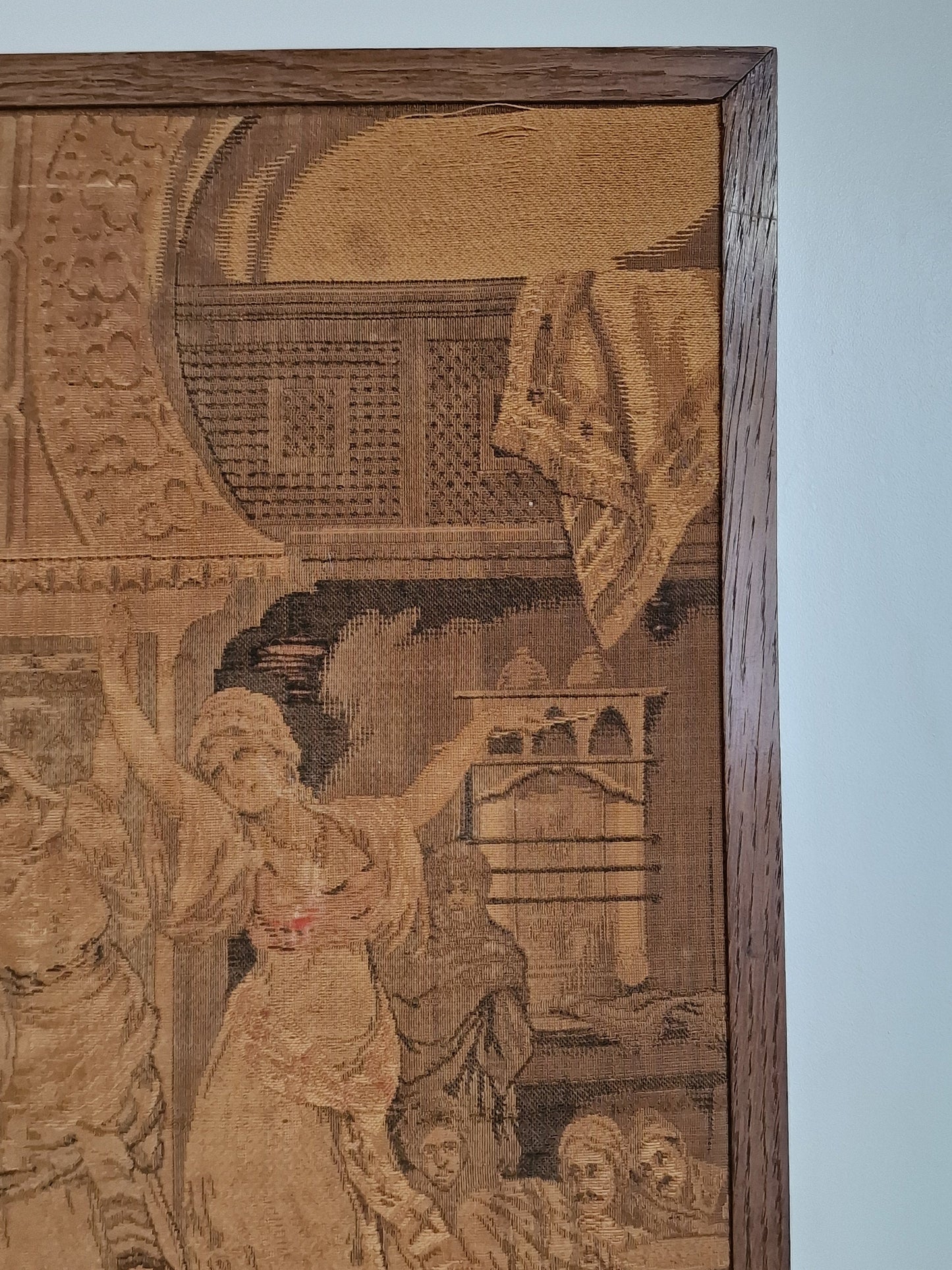 19th century framed gobelin 1850, oosterse voorstelling