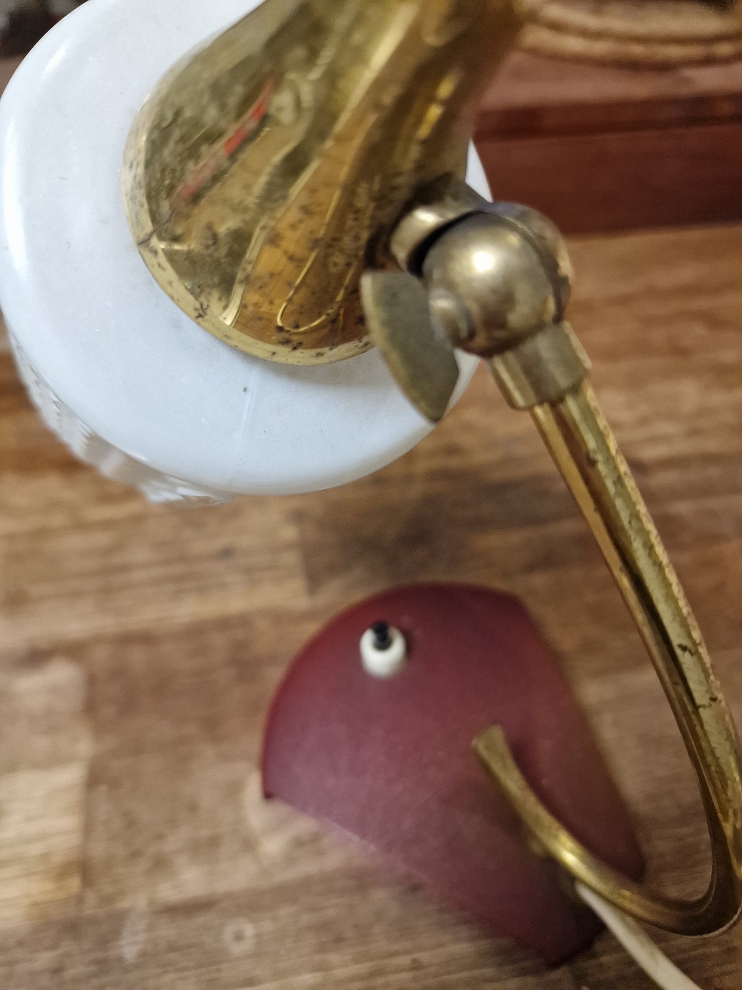 TEMDE Swiss Vintage 50s Table Lamp, Mid-Century Bedside Light