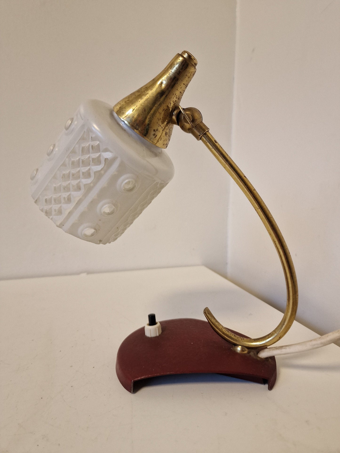 TEMDE Swiss Vintage 50s Table Lamp, Mid-Century Bedside Light