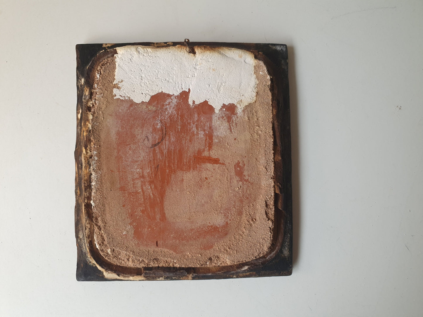 Antique Faience Tile, 18th Century Dutch Stovetile, Sheep Shepherd Decor