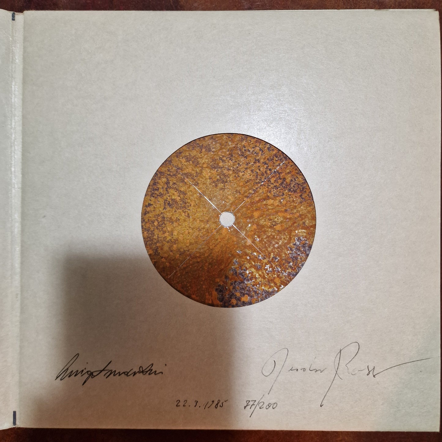 Signed Art Steel Plate, Opus Stahlplatte, Hingsmartin, Limited Edition