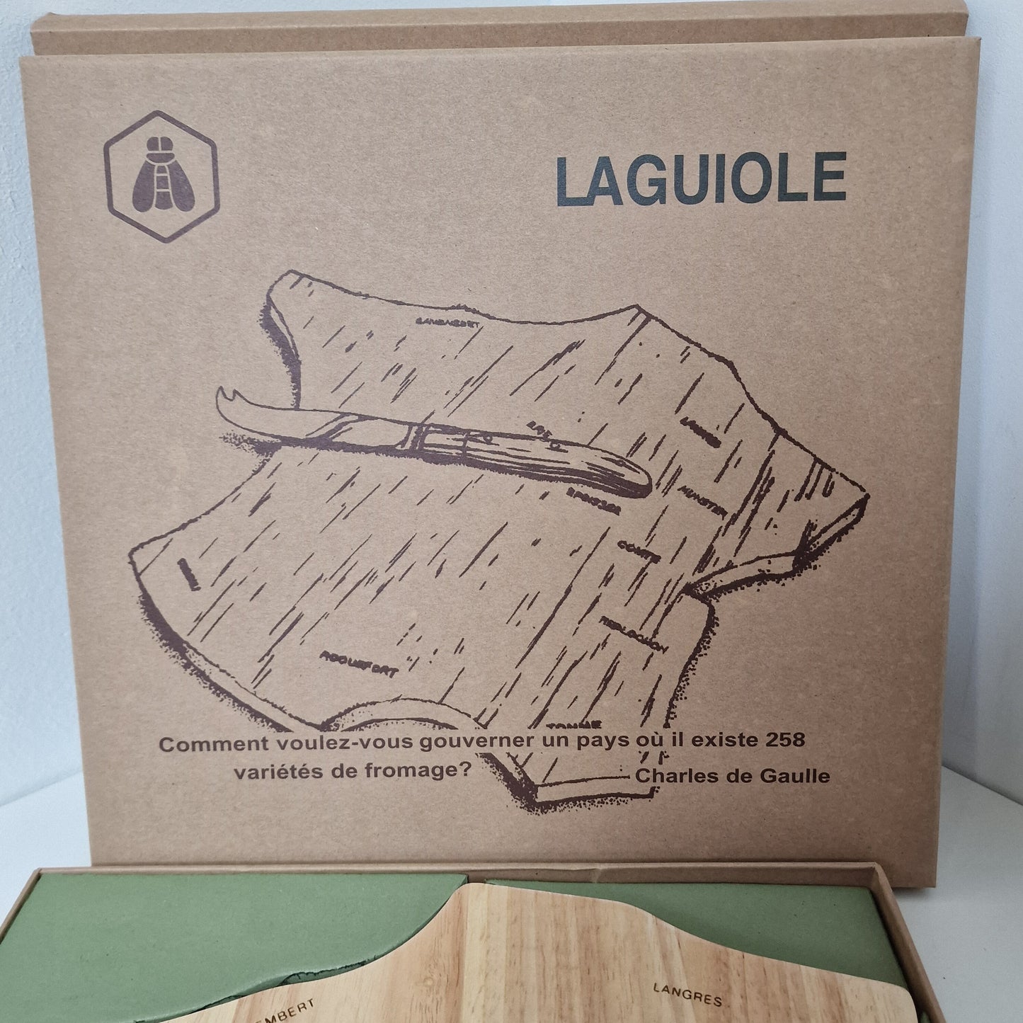 Laguiole Cheese Board with Knife, Appetizer Platter, French Borreltijd