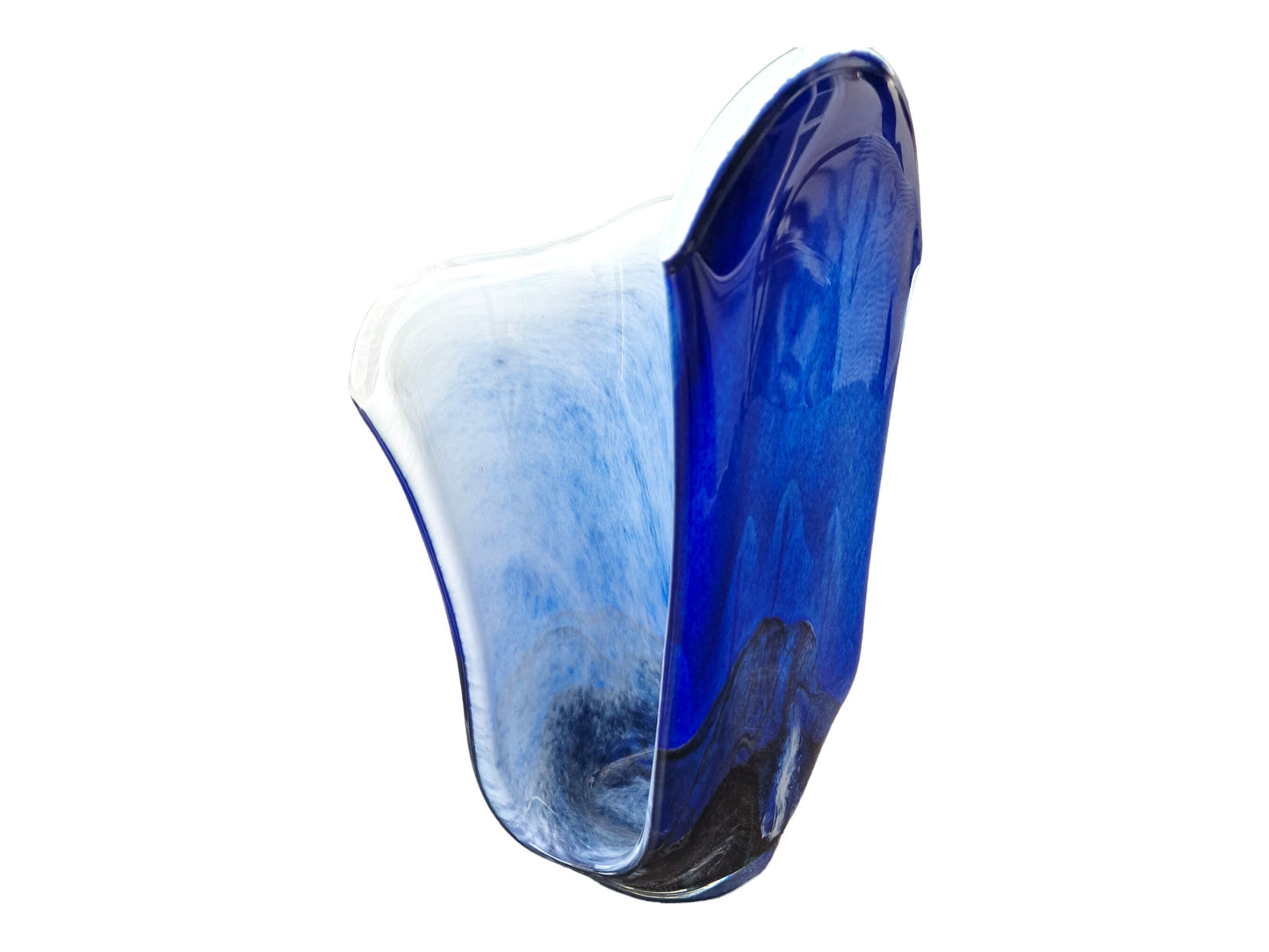 Mihai Topescu Art Glass Magazine Rack, Signed Gallery Piece