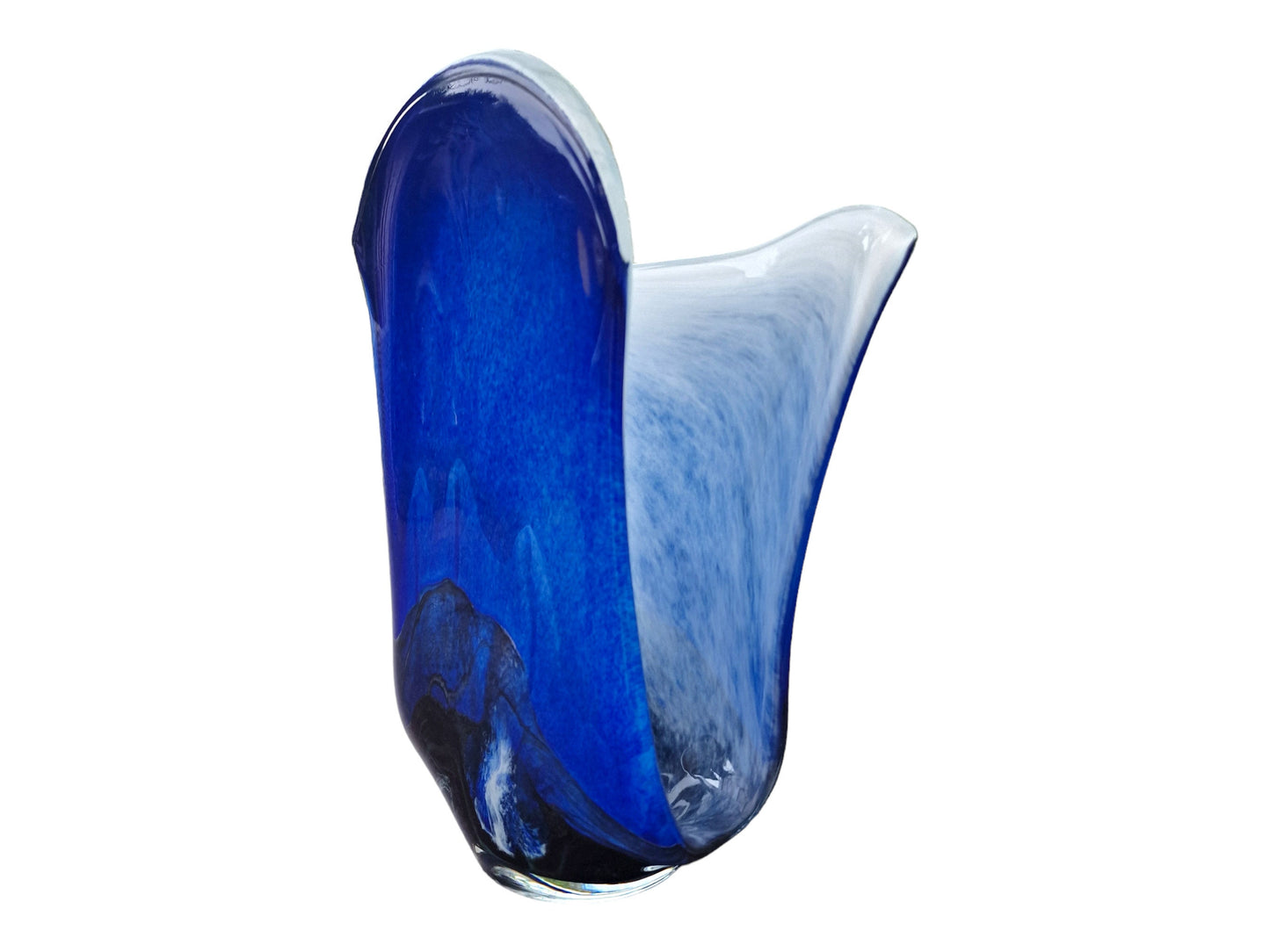 Mihai Topescu Art Glass Magazine Rack, Signed Gallery Piece