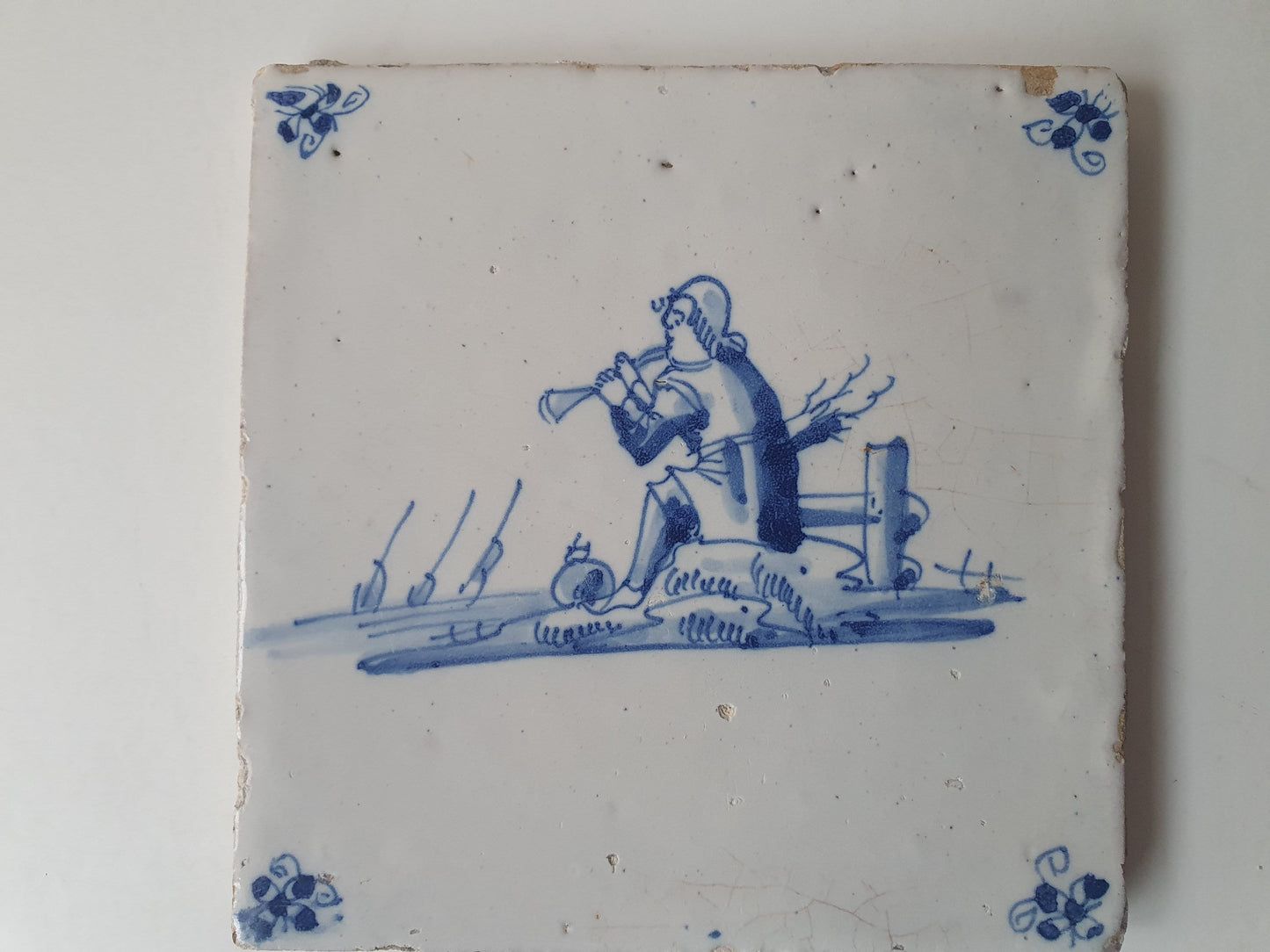 Antique Delft Tile, 17th Century Dutch Mythology Scene