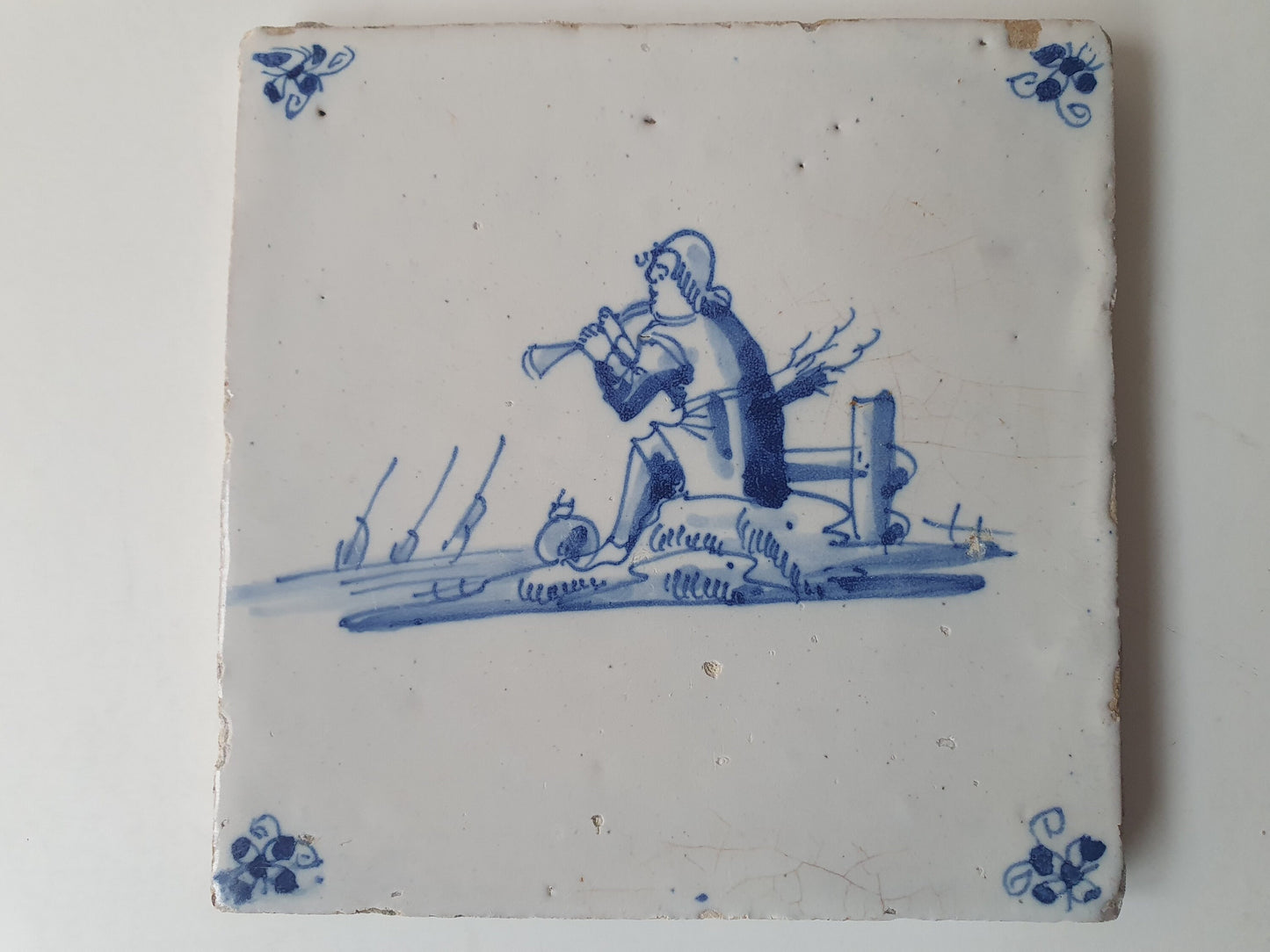 Antique Delft Tile, 17th Century Dutch Mythology Scene