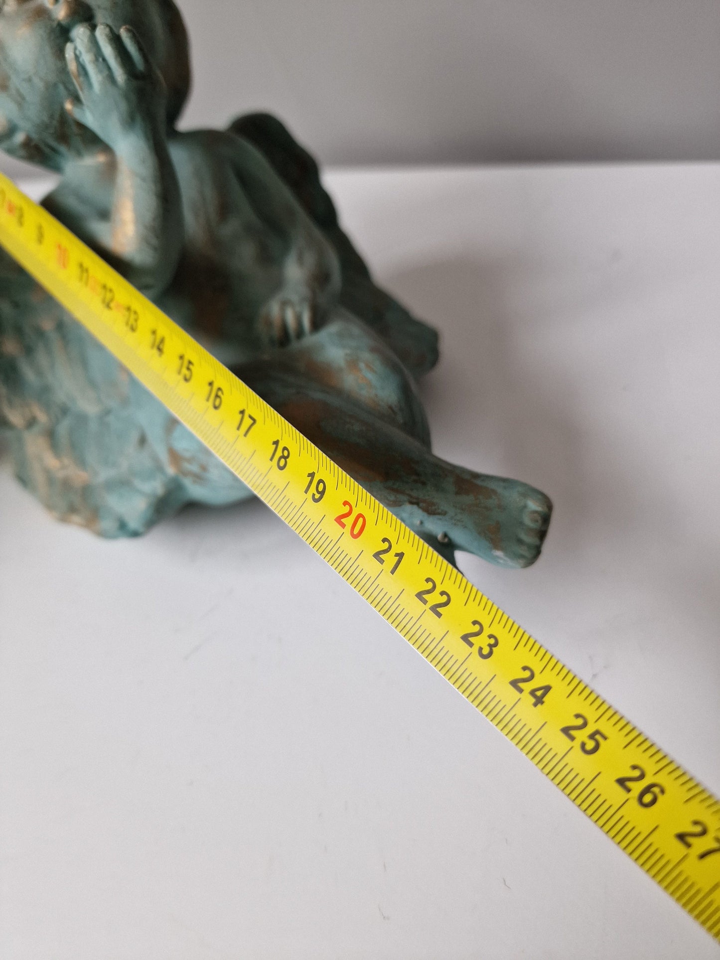 Ceramic Garden Angel Statue, Bronze Accent, Sweet Memory Decor