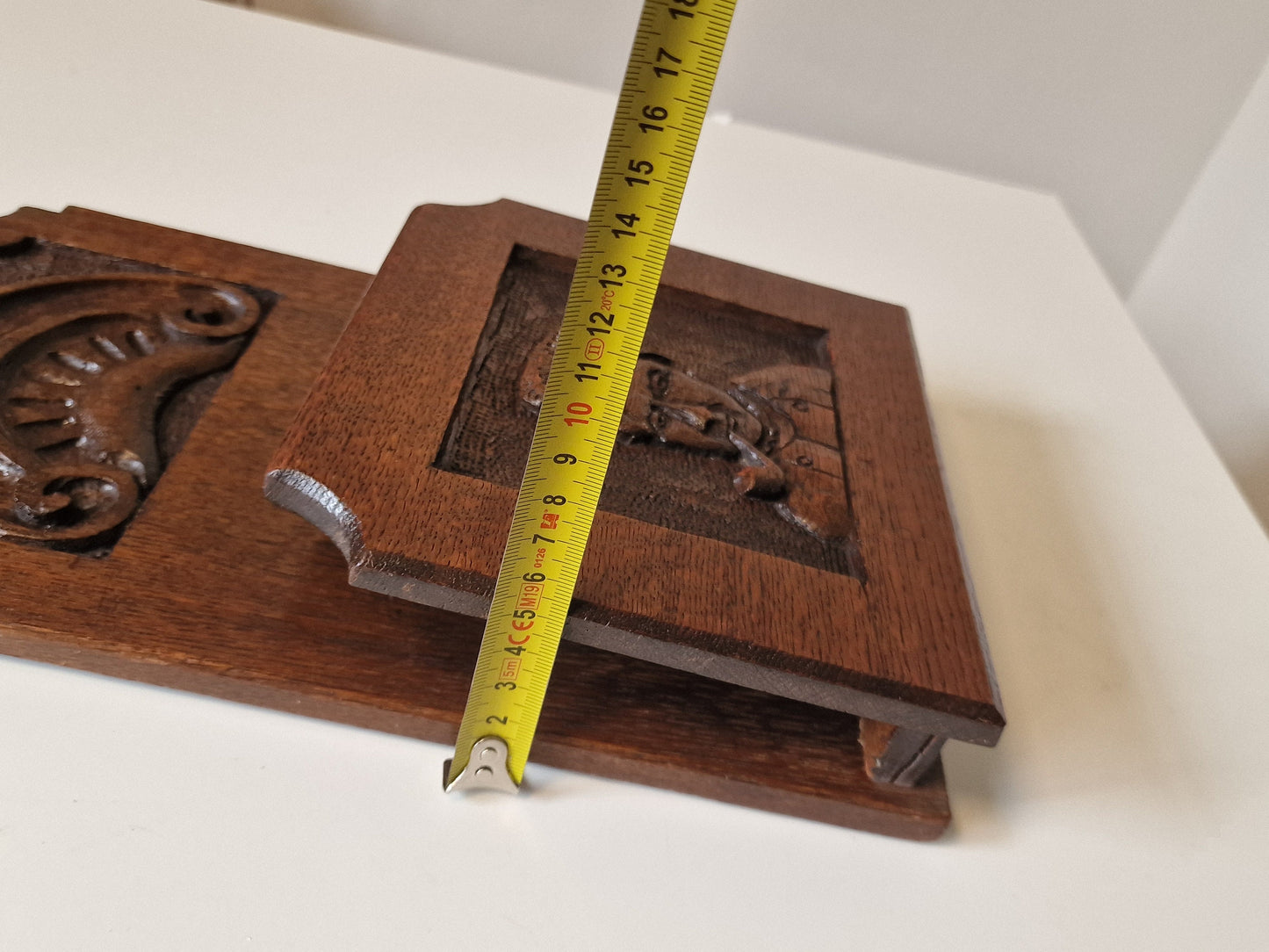 Handmade Frysian Kerfsnede Wood Magazine Rack, Art Nouveau