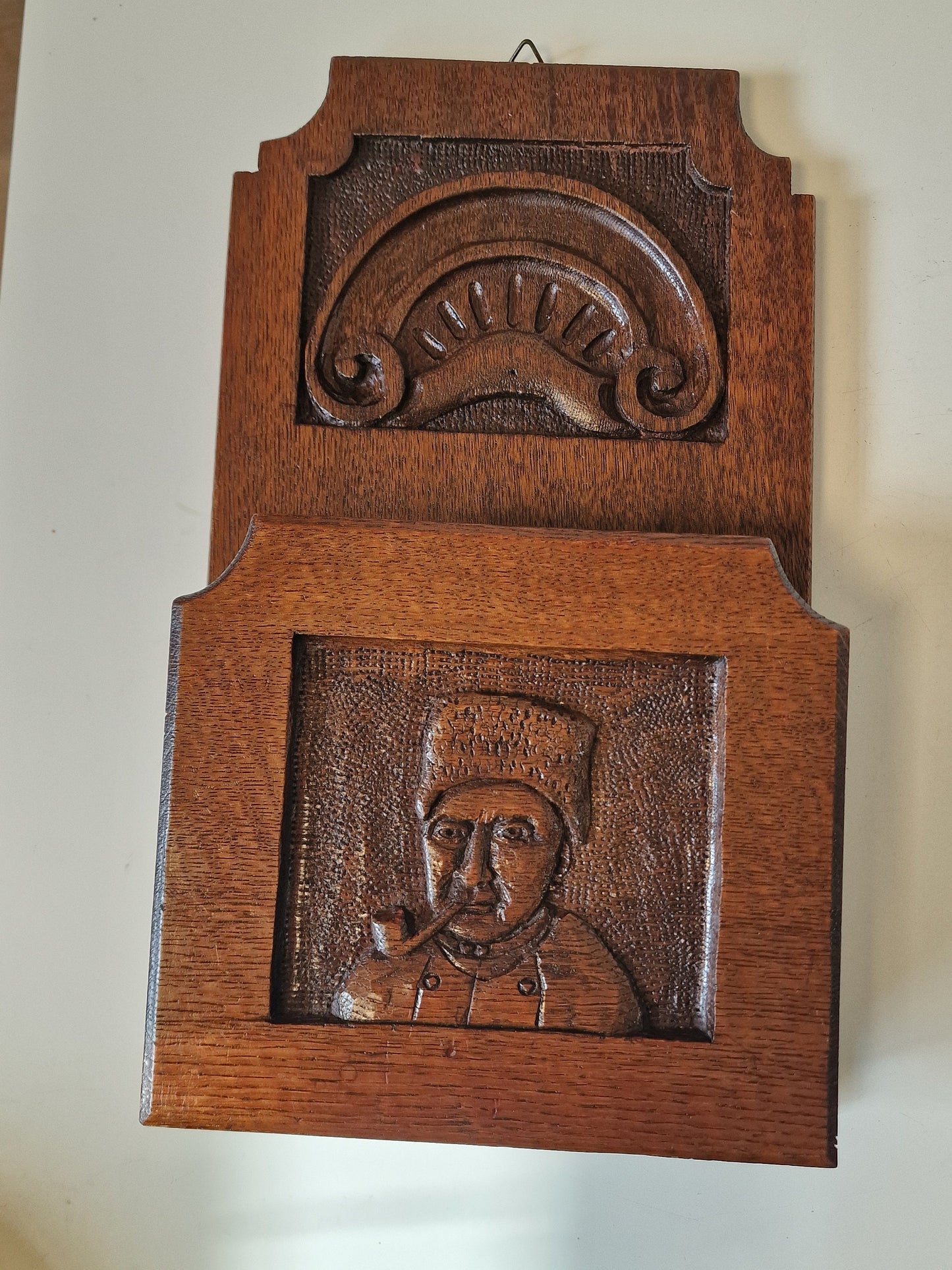Handmade Frysian Kerfsnede Wood Magazine Rack, Art Nouveau