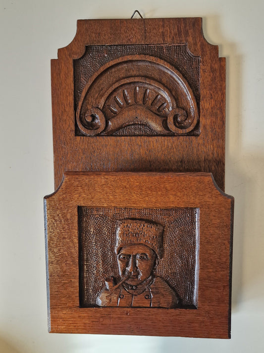 Handmade Frysian Kerfsnede Wood Magazine Rack, Art Nouveau