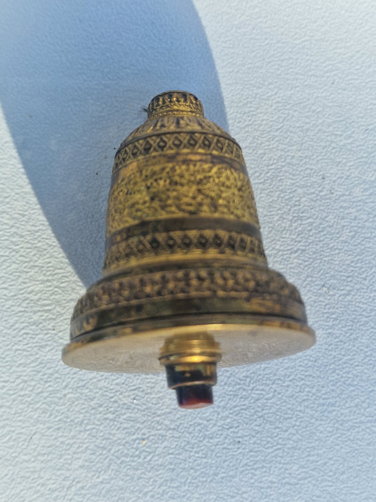 Antique Brass Art Nouveau Butler Bell with Push Button