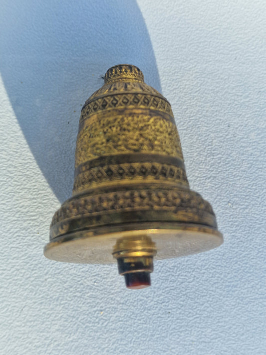 Antique Brass Art Nouveau Butler Bell with Push Button