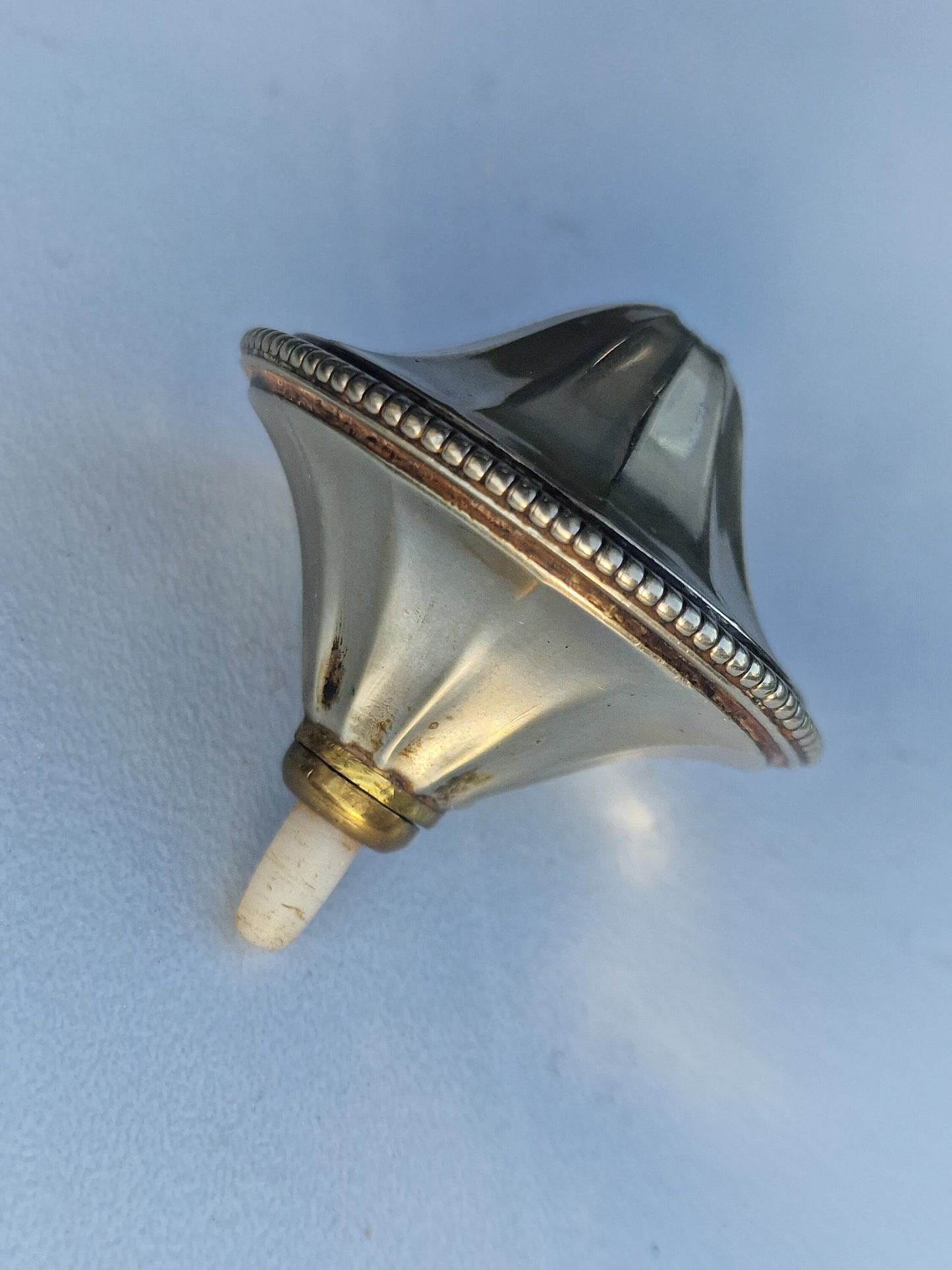 Antique Art Nouveau Butler Bell, Bronze Push Button