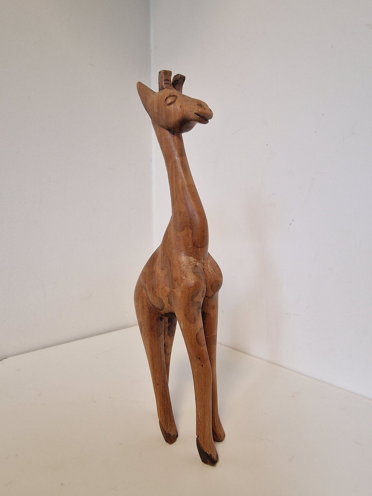 Giraffe old library figure figurine statue beeldje boekenkast bibliotheek  wood 40's hout vintage midcentury