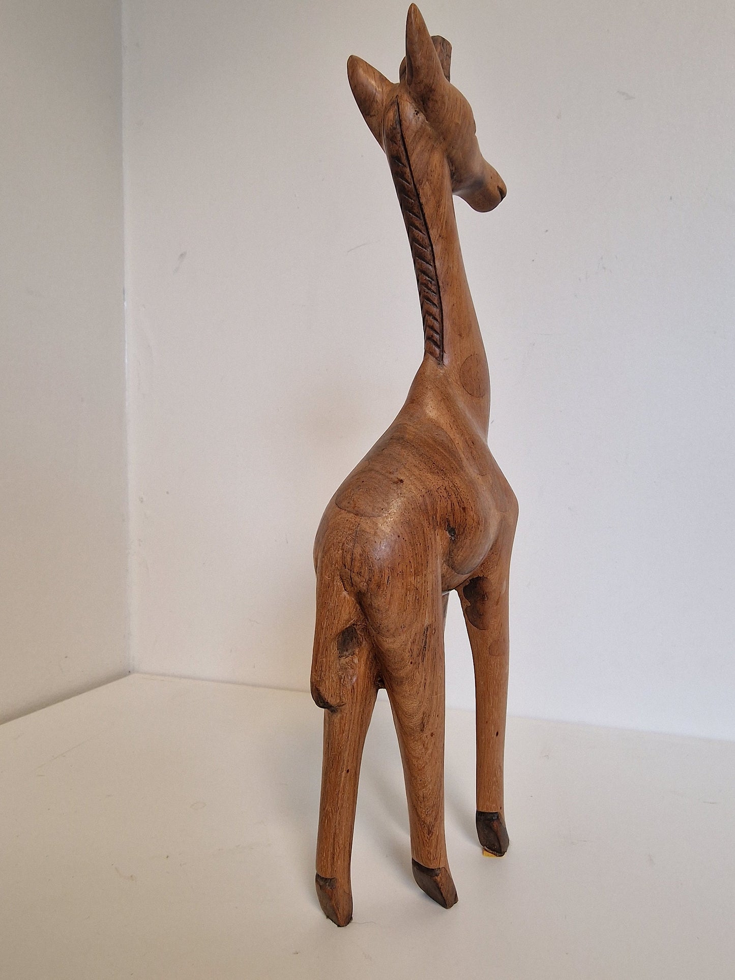 Giraffe old library figure figurine statue beeldje boekenkast bibliotheek  wood 40's hout vintage midcentury